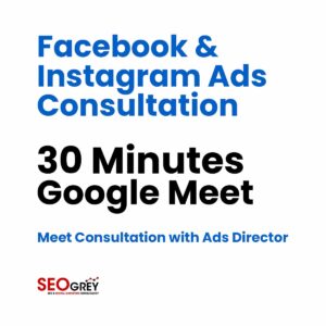 Facebook & Instagram Ad Consultation - 30 Minutes Google Meet